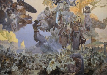 Slavnost svatovitova na rujane Alphonse Mucha Peinture à l'huile